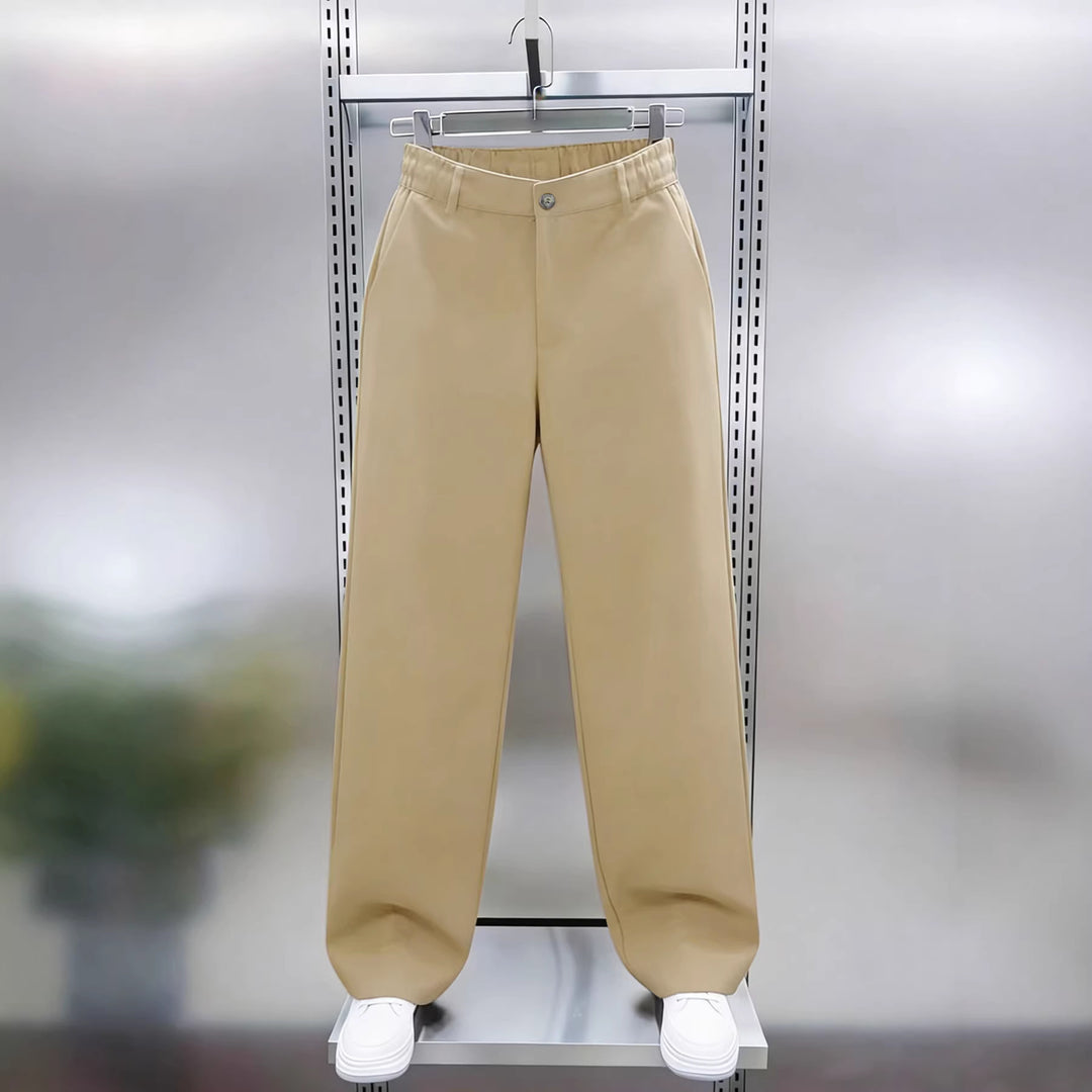 Herren Weite Chinohose mit hoher Taille und elastischem Rückbund Shop Nory