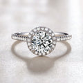 Damen luxuriöser Solitär-Diamantring mit glänzender Zirkonia-Fassung Shop Nory