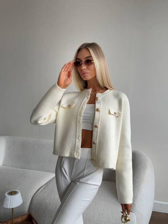 Damen Modische Kurze Strickjacke Shop Nory