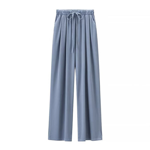 Damen Weite Palazzo‑Hose mit hohem Elastbund, Tunnelzug und Eingrifftaschen Shop Nory