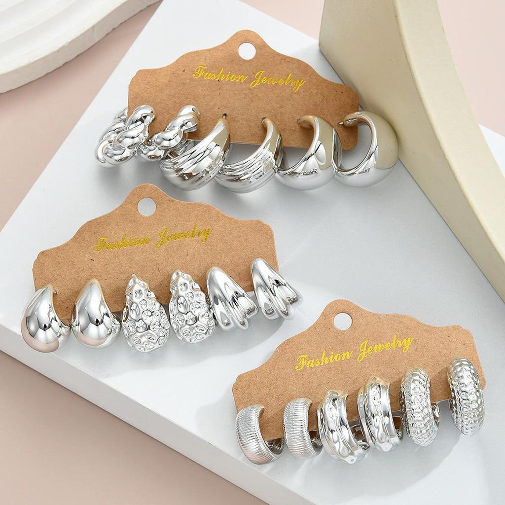 Damen Schmuckring-Set mit einzigartigen Designs und funkelnden Oberflächen Shop Nory
