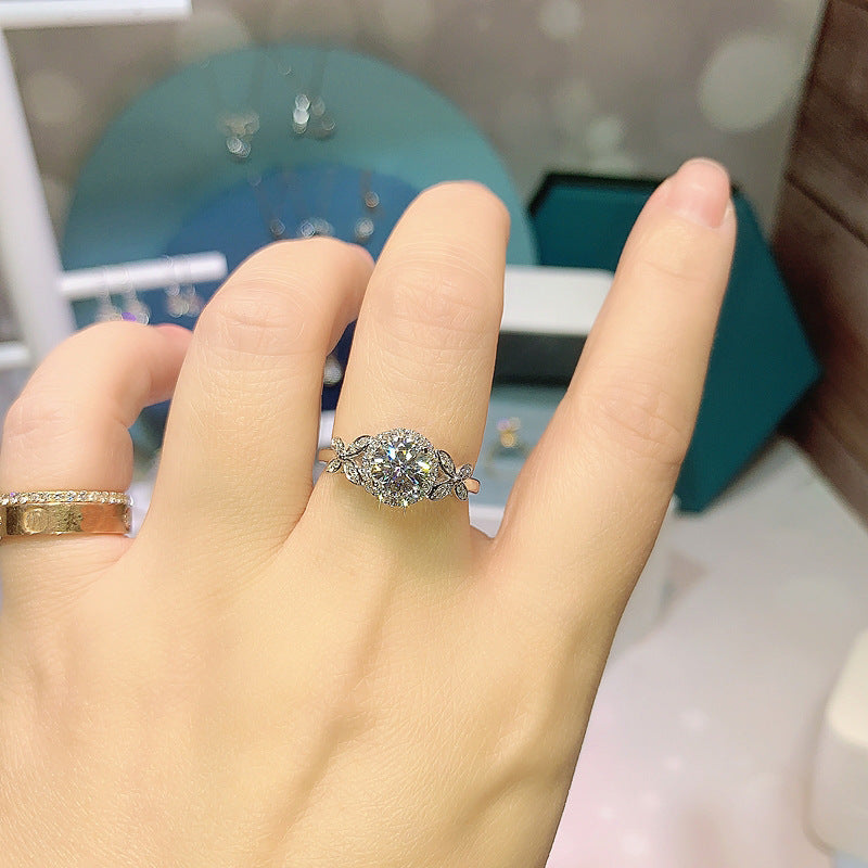 Damen verführerischer Solitär-Ring mit funkelndem Zirkonia Shop Nory