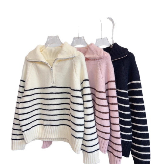 Damen Gemusterter Oversized Pullover Shop Nory