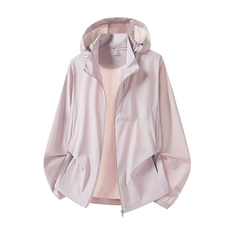 Damen Leichter Windbreaker mit Kapuze Shop Nory