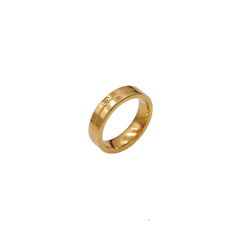 Damen eleganter Goldring mit feinem Zirkonia Shop Nory