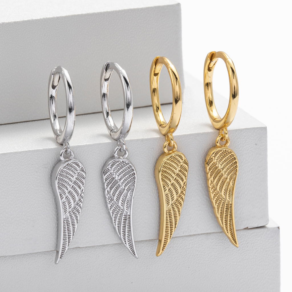 Damen Ohrhänger mit detailliertem Flügel-Design aus hochwertigem 925 Sterling Silber Shop Nory