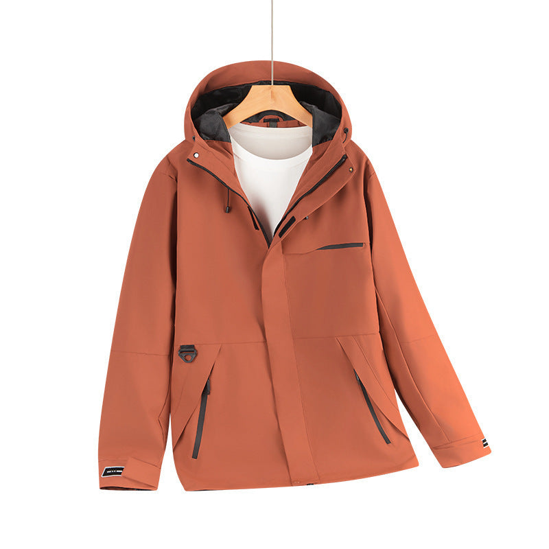 Herren Wasserabweisende Softshell-Kapuzenjacke mit verdeckten Reißverschlüssen und urbanem Schnitt Shop Nory