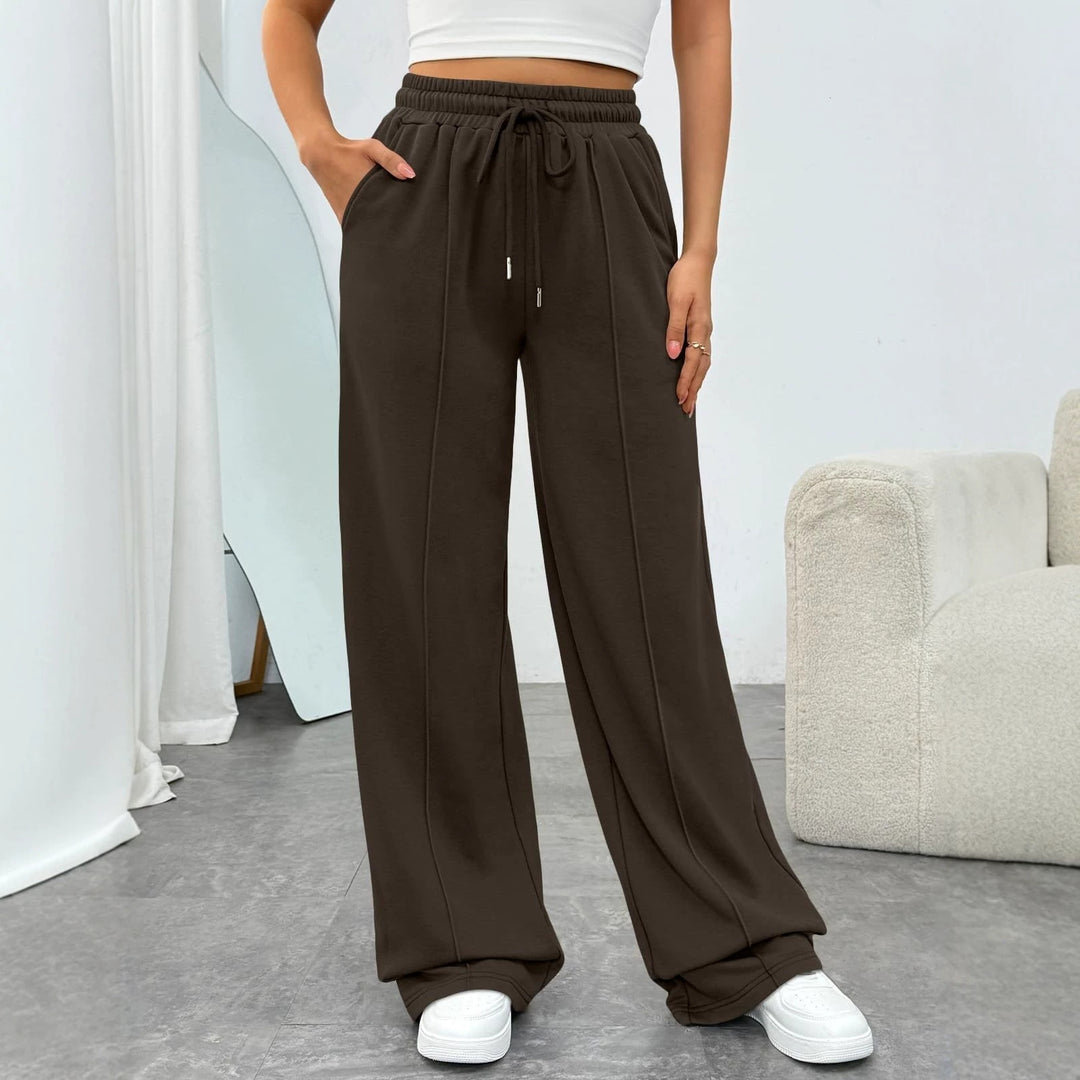Damen nan komfortable High-Waist Jogginghose mit Kordelzug und tiefen Eingrifftaschen Shop Nory