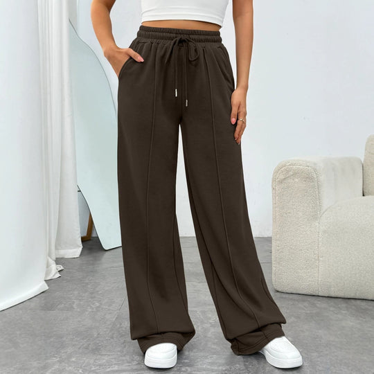 Damen nan komfortable High-Waist Jogginghose mit Kordelzug und tiefen Eingrifftaschen Shop Nory