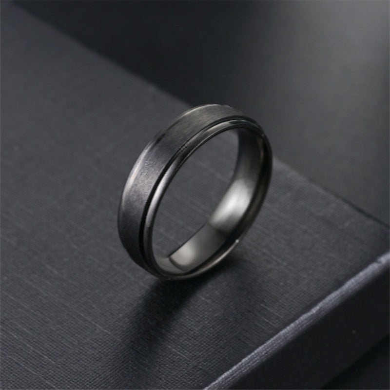 Damen Klassischer Goldring mit mattem Finish Shop Nory