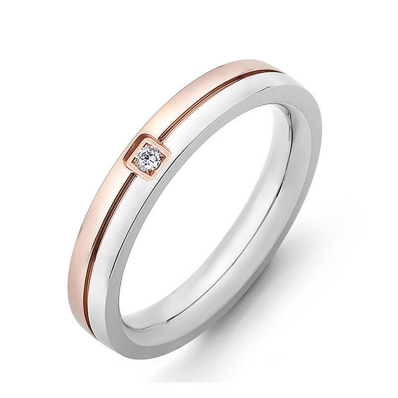 Damen eleganter Edelstahlring mit funkelndem Zirkonia-Shop Nory