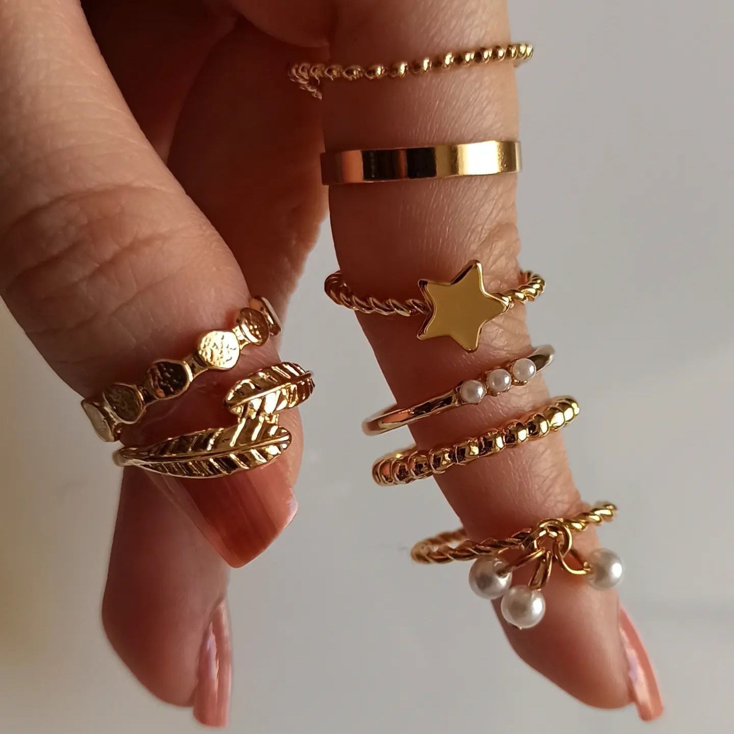 Damen Ring-Set mit zarten und funkelnden Designs Shop Nory
