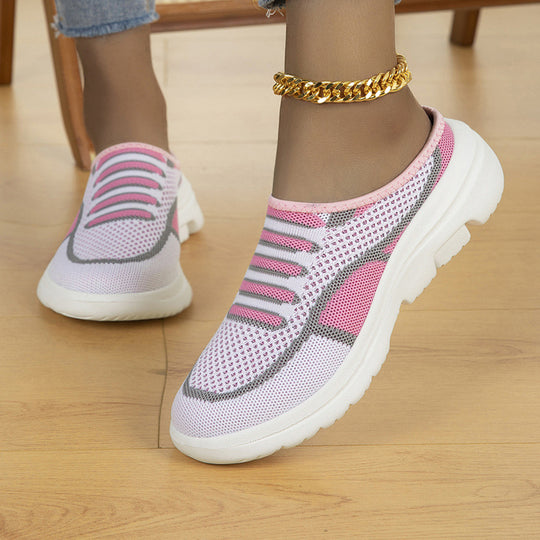 Damen Slip-on Strick-Sneaker Clog mit atmungsaktiver Maschenoberfläche und leichter Profilsohle Shop Nory