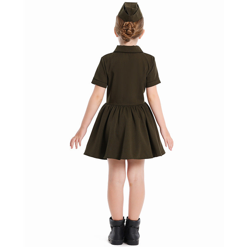 Mädchen Polizei-Kostümkleid mit Rock und Mütze Shop Nory