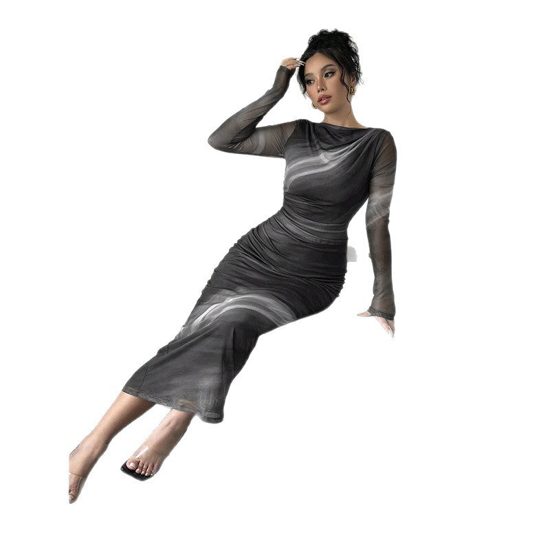 Damen Elegantes Wickelkleid mit Struktur Shop Nory