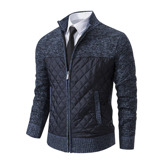 Herren gesteppte Freizeitjacke mit hochschließendem Kragen und praktischen Taschen