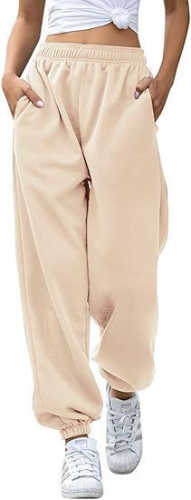 Damen nan lässige Jogginghose mit hohem Bund elastischen Knöchelabschlüssen und weichem Fleecefutter Shop Nory