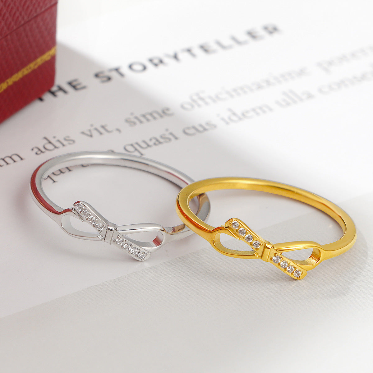 Damen Ring mit trendy Schleifen-Design und funkelnden Akzenten Shop Nory
