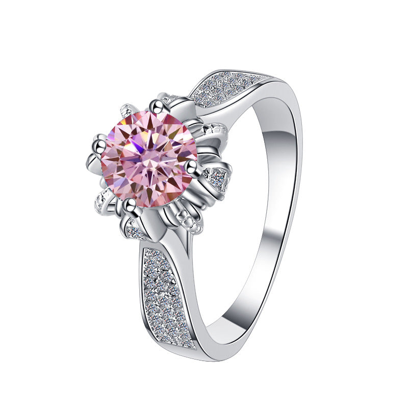 Damen Eleganter Verlobungsring mit kunstvollem Zirkonia-Besatz Shop Nory
