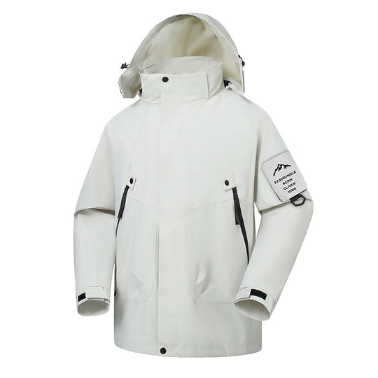 Herren Wasserdichte Softshell-Outdoorjacke mit verstellbarer Kapuze und versiegelten Nähten Shop Nory