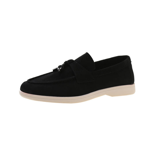 Damen Elegante Wildleder-Loafer mit Quasten und gepolstertem Komfortfußbett Shop Nory