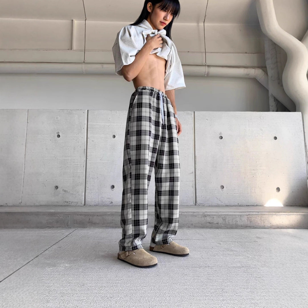 Herren Lässige Karottenhose mit Karo-Muster Shop Nory