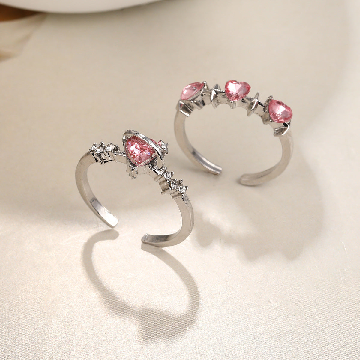 Damen Ring-Set mit funkelnden Zirkonia und filigranem Design Shop Nory
