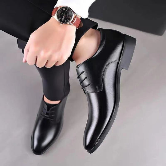 Herren Elegante Leder Schnürschuhe mit rutschfester Sohle und atmungsaktivem Innenfutter