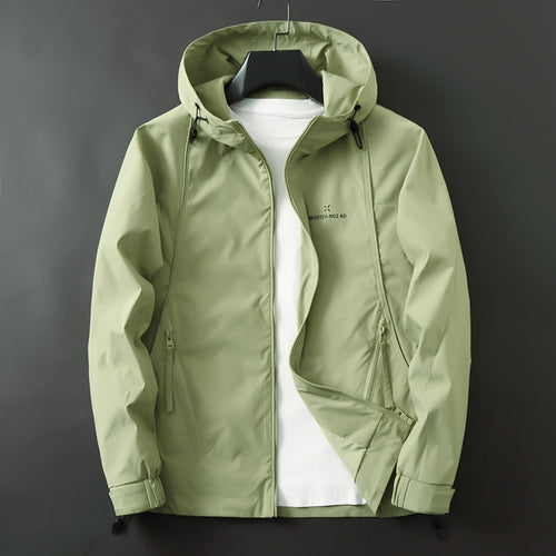 Herren Leichte wasserabweisende Softshell-Outdoorjacke mit Kapuze, versiegelten Nähten und Reißverschlusstaschen Shop Nory