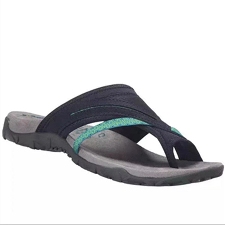 Damen Zehentrenner Sandalen mit anatomischer Fußbettung und rutschfester Sohle