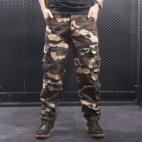 Herren Cargo-Hose mit multifunktionalen Taschen und modischem Camouflage-Design
