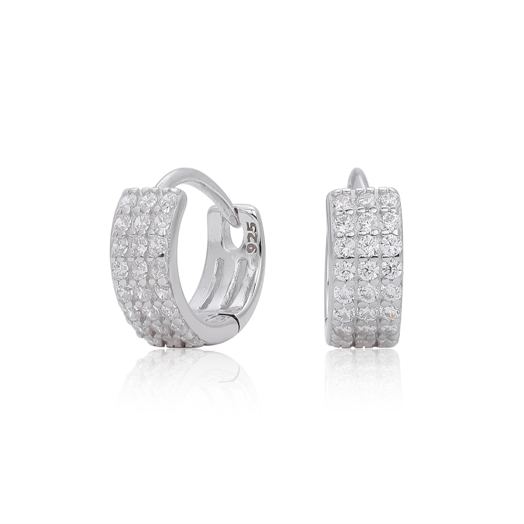 Damen Ohrhänger mit luxuriösem Zirkonbesatz aus 925er Sterling Silber Shop Nory