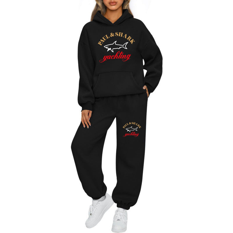 Damen oversized Hoodie und Jogginghose Set mit Kapuze Kängurutasche und gerippten Bündchen Shop Nory