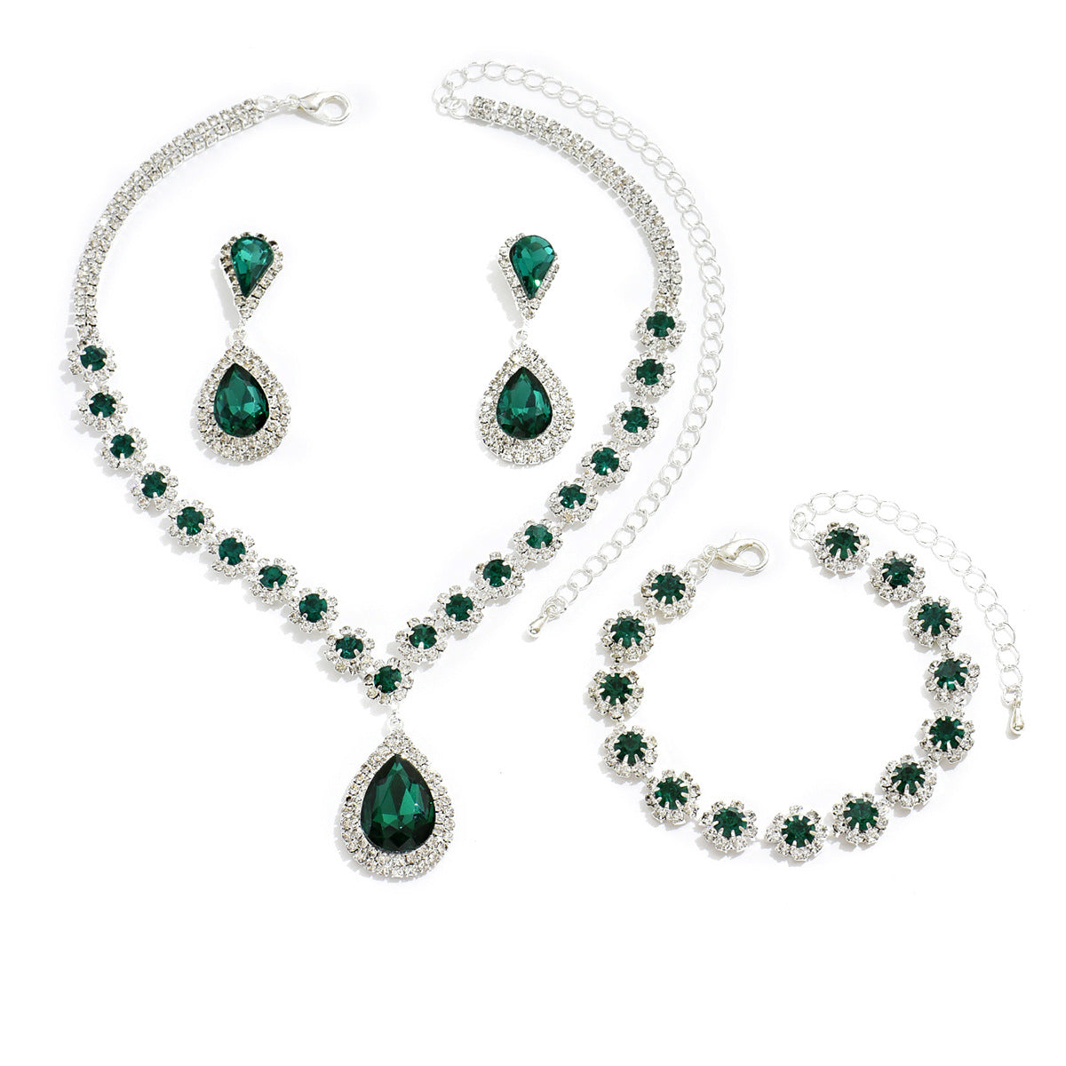 Shopnory | Galvanisiertes Strass-Schmuckset