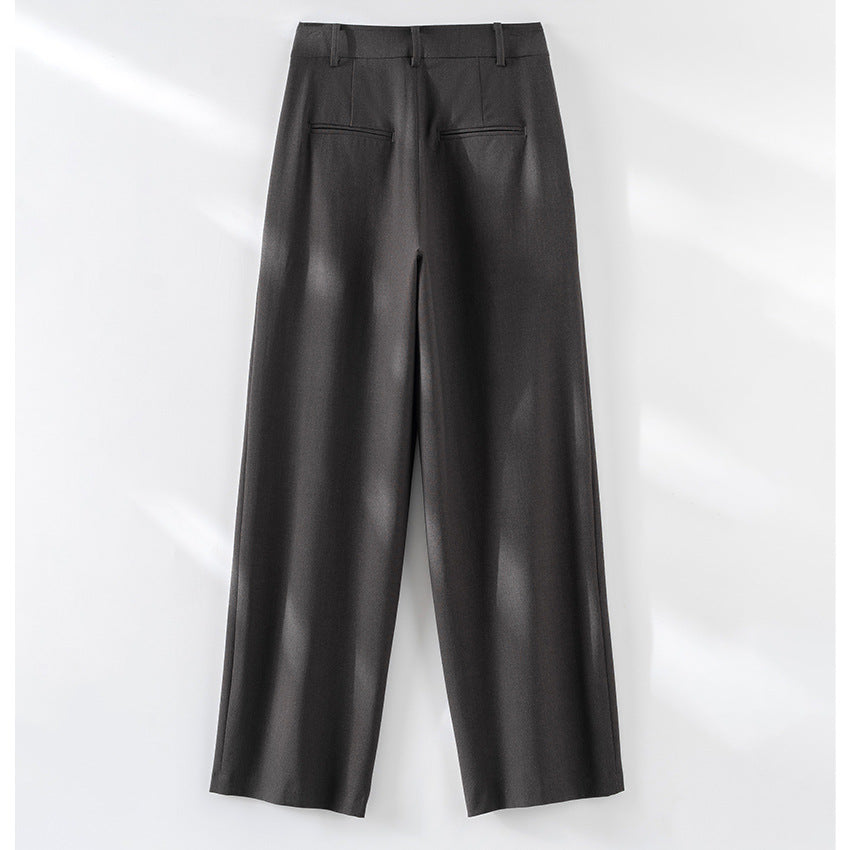 Damen Hochtaillierte Palazzo-Stoffhose mit Bundfalten, Eingrifftaschen und klarer Bügelfalte Shop Nory