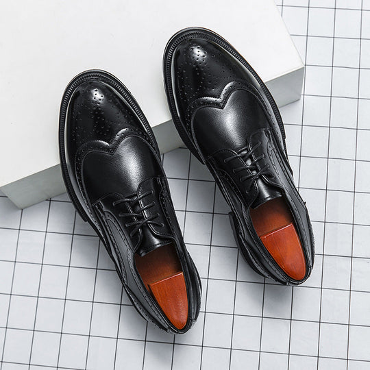 Herren Elegante Schnürschuhe mit klassischen Broguemuster und rutschfester Sohle