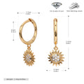 Damen Ohrhänger mit strahlendem Sonnenmotiv aus 925 Sterling Silber Shop Nory