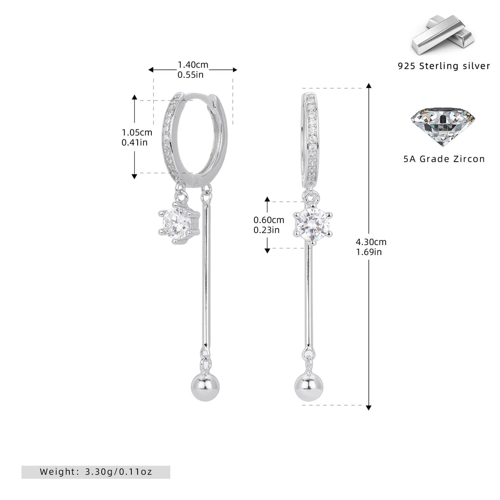 Damen Ohrhänger mit funkelndem Zirkon und elegantem Design Shop Nory