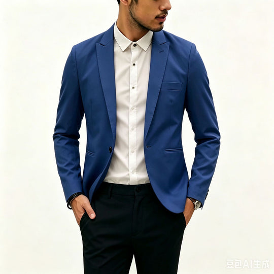 Herren Zweiteiliges Slim‑Fit Anzugset mit schmalem Revers und Stretchgewebe Shop Nory