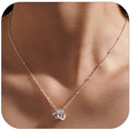 Damen Halskette mit anmutigem Knoten-Design und filigraner Gliederkette Shop Nory