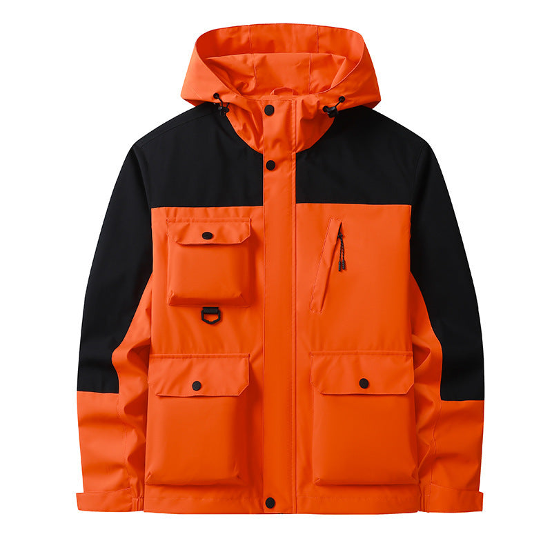 Herren Technische Utility-Fieldjacke mit Kapuze, Mehrfachtaschen und windabweisender Shell Shop Nory