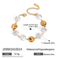 Damen Armband mit strukturierten Perlen und hochwertigem Edelstahl Shop Nory