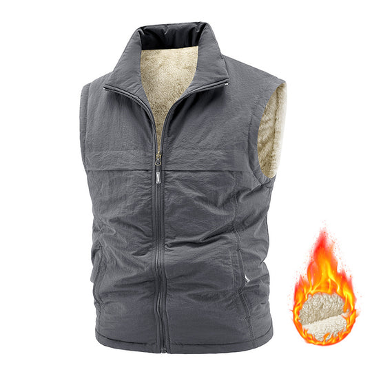 Herren Thermo‑Steppweste mit Sherpa‑Futter, hohem Kragen und Reißverschluss Shop Nory