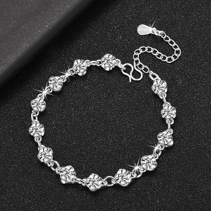 Damen filigranes Armband mit kunstvollem Rosen-Design Shop Nory