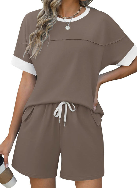 Damen lässiges Sport-Outfit mit elastischem Bund und praktischen Taschen Shopnory