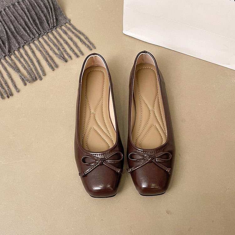Damen Ballerinas mit zartem Schleifenakzent und gepolsterter Innensohle