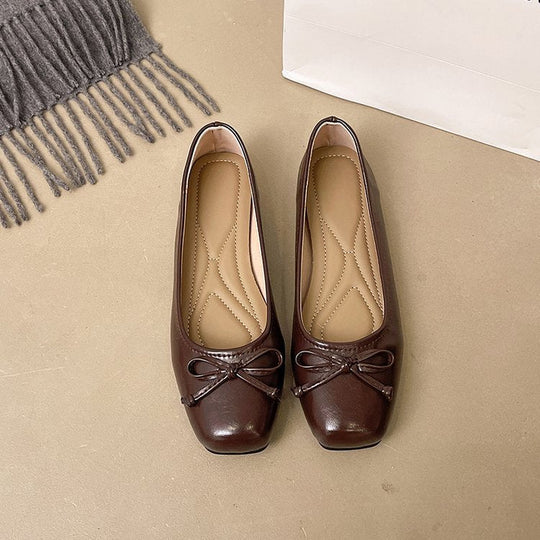 Damen Ballerinas mit zartem Schleifenakzent und gepolsterter Innensohle