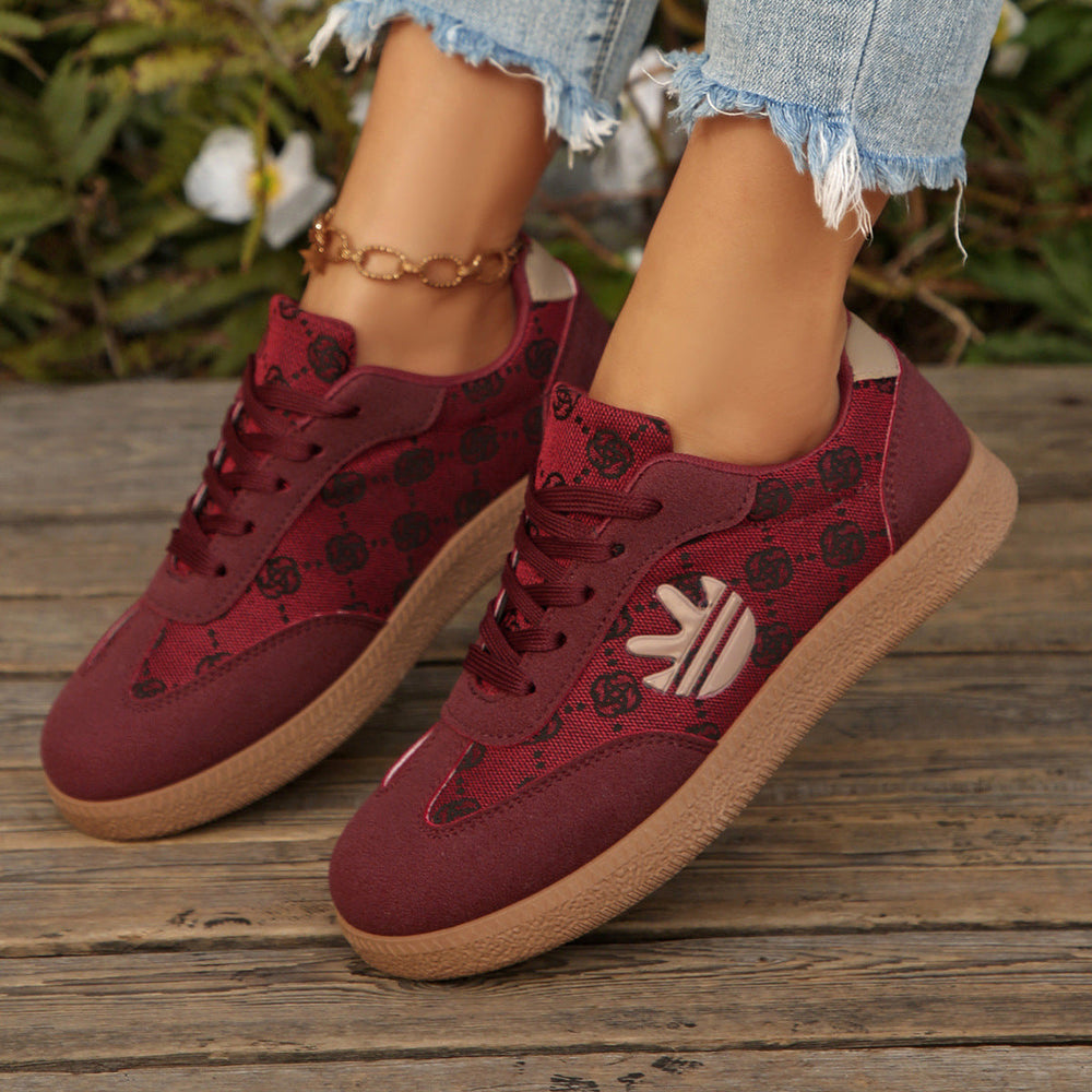 Damen Sneaker mit modischem Print und rutschfester Sohle