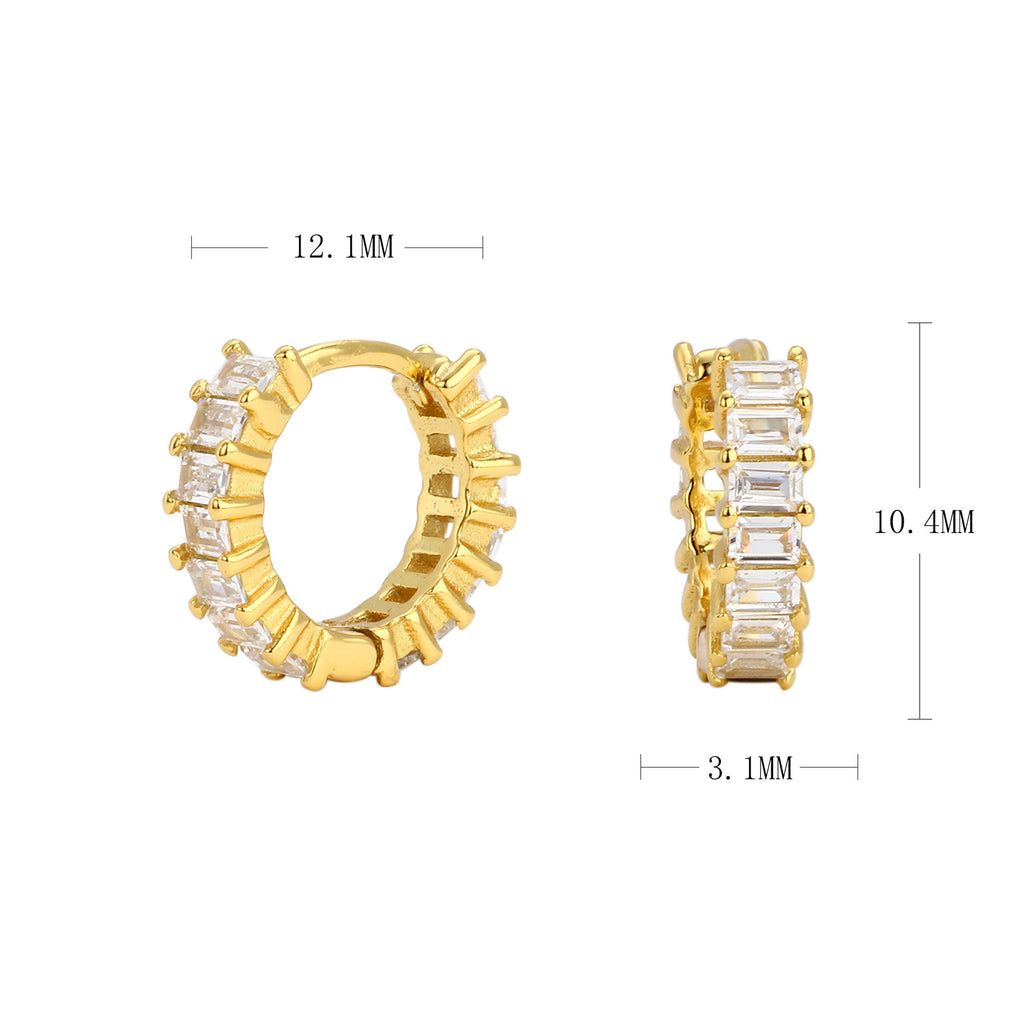 Damen Creolen mit tiefblauen Zirkonsteinen und luxuriösem Goldfinish Shop Nory