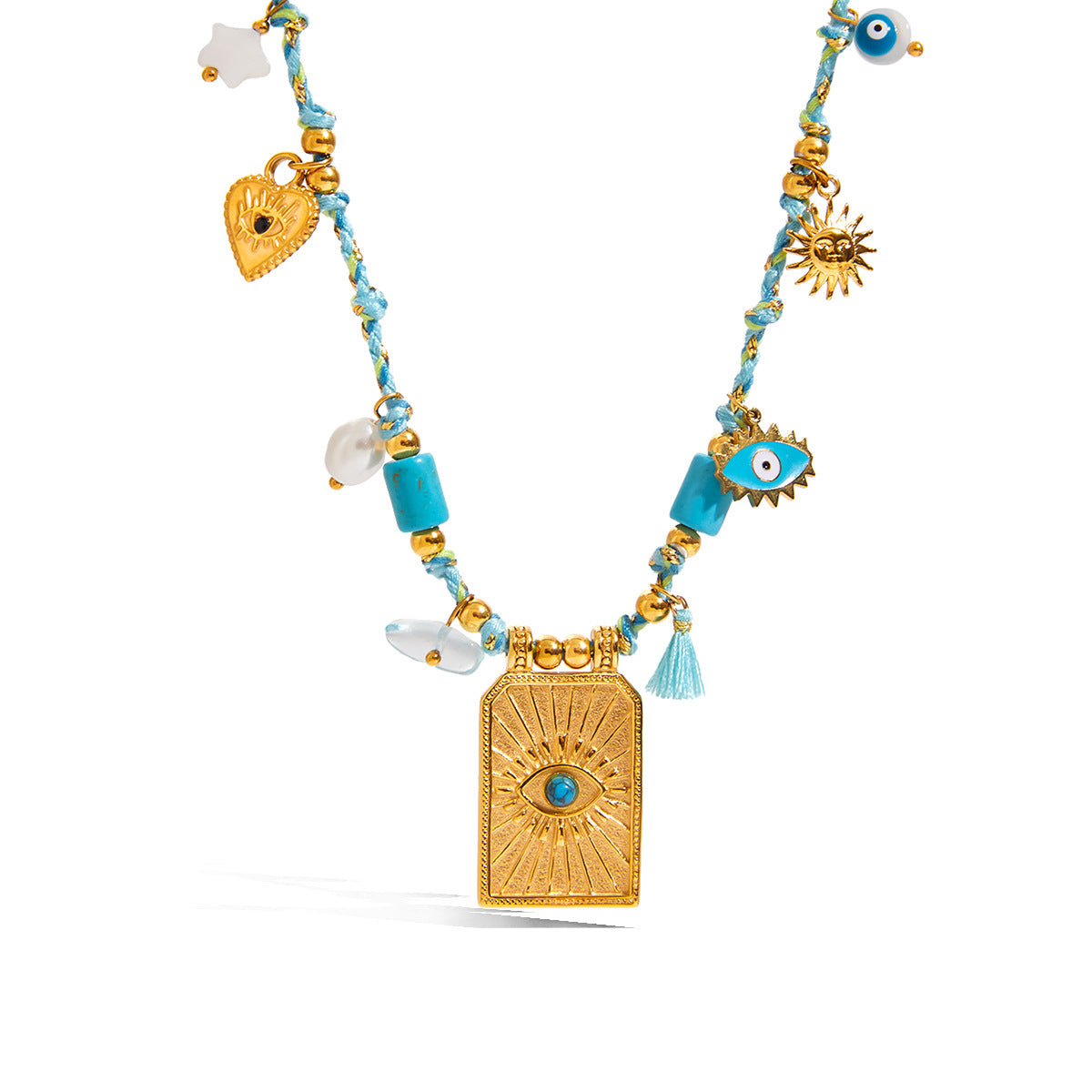 Damen Halskette mit charmanten Anhängern und wasserfestem Design Shop Nory